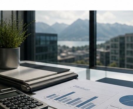 Financial charts and calculator