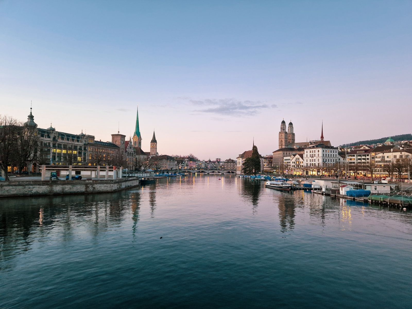 Zurich at dusk